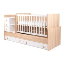 Κρεβάτι μωρού από μοριοσανίδα πολυλειτουργικό Lorena Φυσικό Ξύλου - Kikka Boo