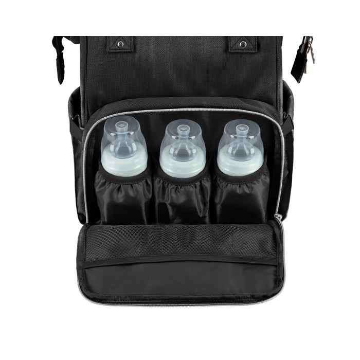 Τσάντα-Αλλαξιέρα Siena Black & Silver 2025