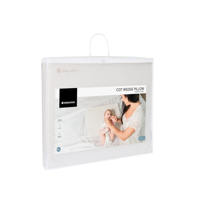 Μαξιλάρι σφήνα με αφρό μνήμης για κούνια Airknit Λευκό - Kikka Boo