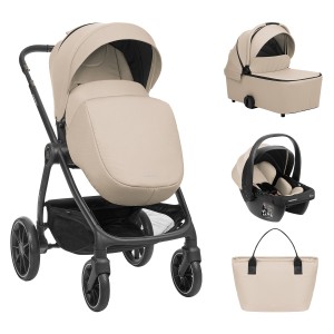 Καρότσι 3 σε 1 Με Καλαθούνα Modena Beige Kikka Boo + ΔΩΡΟ Πάνα Αγκαλιάς