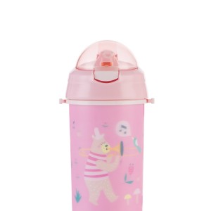 Kikka Boo Παγούρι Με Καλαμάκι Σιλικόνης 450ml Music Fest Pink Kikka Boo Παγούρι Με Καλαμάκι Σιλικόνης 450ml Music Fest Pink