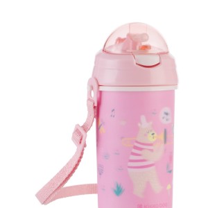 Kikka Boo Παγούρι Με Καλαμάκι Σιλικόνης 450ml Music Fest Pink