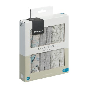 Σετ πανάκια μουσελίνας 6 τεμ. 30x30 εκ. Dreamy Fields Γκρι - Kikka Boo Σετ πανάκια μουσελίνας 6 τεμ. 30x30 εκ. Dreamy Fields Γκρι - Kikka Boo