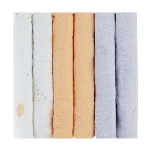 Λαβέτες Mουσελίνας 6τμχ 30x30εκ  Seally Me Kikka Boo