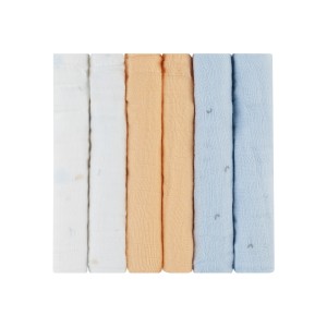 Λαβέτες Mουσελίνας 6τμχ 30x30εκ  Stripy Friends Kikka Boo