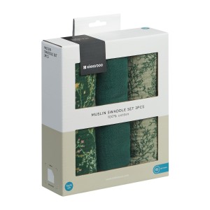 Σετ πάνα αγκαλιάς μουσελίνας 3 τεμ. 75x75 εκ. Secret Garden Πράσιν - Kikka Boo Σετ πάνα αγκαλιάς μουσελίνας 3 τεμ. 75x75 εκ. Secret Garden Πράσιν - Kikka Boo