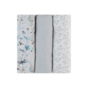 Σετ πάνα αγκαλιάς μουσελίνας 3 τεμ. 100x100 εκ. Dreamy Fields Γ - Kikka Boo