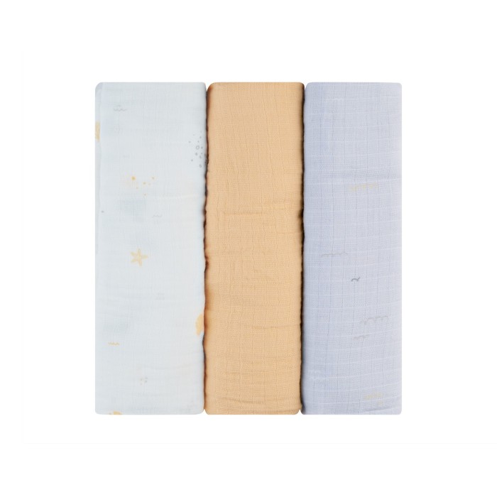 Kikka Boo Πάνες Αγκαλιάς Από Μουσελίνα 100x100εκ. 3τμχ Seally Me Kikka Boo Πάνες Αγκαλιάς Από Μουσελίνα 100x100εκ. 3τμχ Seally Me