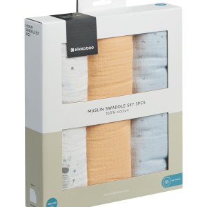 Kikka Boo Πάνες Αγκαλιάς Από Μουσελίνα 100x100εκ. 3τμχ Stripy Friends Kikka Boo Πάνες Αγκαλιάς Από Μουσελίνα 100x100εκ. 3τμχ Stripy Friends