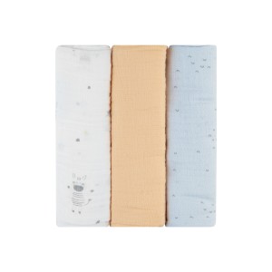 Kikka Boo Πάνες Αγκαλιάς Από Μουσελίνα 100x100εκ. 3τμχ Stripy Friends