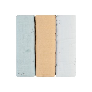 Σετ πάνα αγκαλιάς μουσελίνας 3 τεμ. 75x75 εκ. Sleepy Sheep  - Kikka Boo