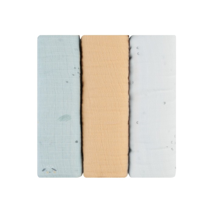 Σετ πάνα αγκαλιάς μουσελίνας 3 τεμ. 75x75 εκ. Sleepy Sheep  - Kikka Boo