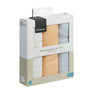 Σετ πάνα αγκαλιάς μουσελίνας 3 τεμ. 75x75 εκ. Stripy Friends - Kikka Boo Σετ πάνα αγκαλιάς μουσελίνας 3 τεμ. 75x75 εκ. Stripy Friends - Kikka Boo