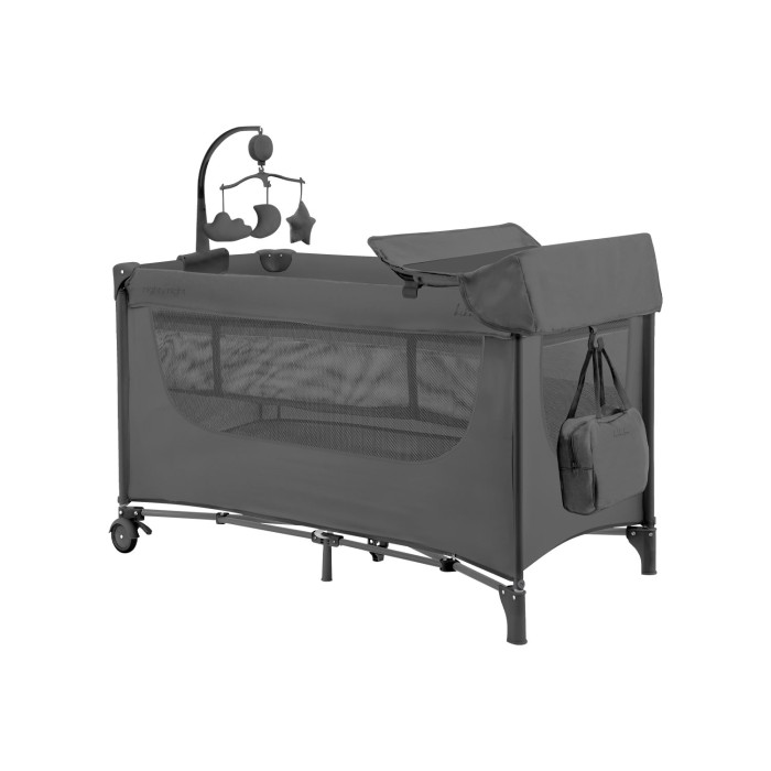 Baby cot 2 levels Nighty Night Grey 2026 - Kikka Boo Baby cot 2 levels Nighty Night Grey 2026 - Kikka Boo