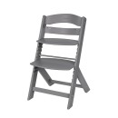 Ξύλινο καρεκλάκι φαγητού Nordy σκούρο γκρι - Kikka Boo