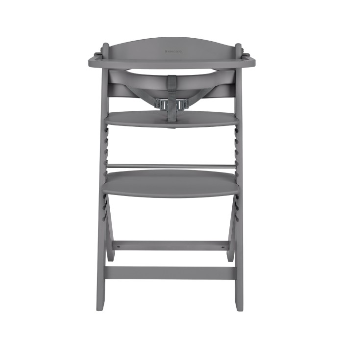 Ξύλινο καρεκλάκι φαγητού Nordy σκούρο γκρι - Kikka Boo