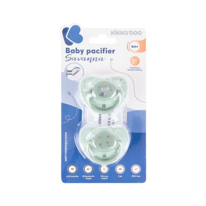 Πιπίλα 6-18m Σαβάνα Μέντα 2τμχ Kikka Boo Πιπίλα 6-18m Σαβάνα Μέντα 2τμχ Kikka Boo