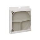 Πιάτο με χωρίσματα και βάση με βεντούζα από πλατινένια σιλικόνη Sand - Kikka Boo