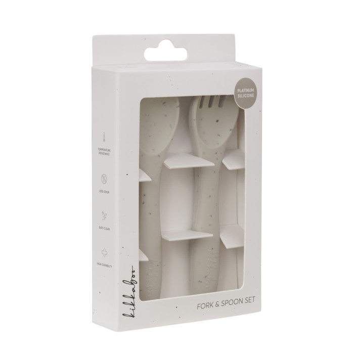 Σετ Κουτάλι Πιρούνι Platinum Silicone Sand Kikka Boo