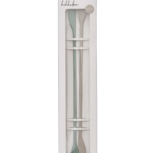 Σετ Κουταλιών Ανάδευσης 2τμχ Platinum Silicone Kikka Boo