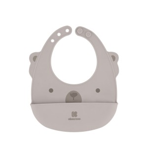 Σαλιάρα Σιλικόνης Μπεζ Kikka Boo