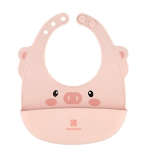 Σαλιάρα Σιλικόνης Ροζ Kikka Boo