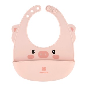 Σαλιάρα Σιλικόνης Ροζ Kikka Boo