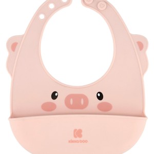 Σαλιάρα Σιλικόνης Ροζ Kikka Boo