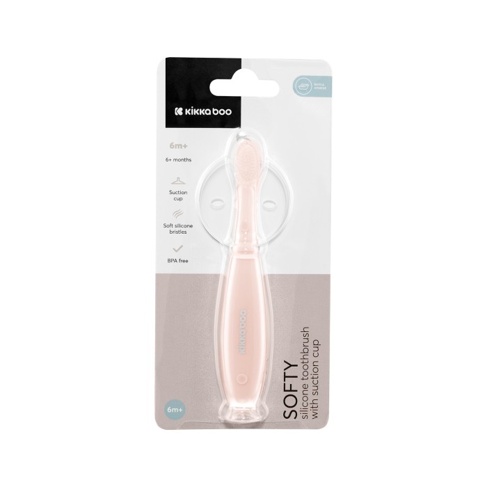 Οδοντόβουρτσα σιλικόνης Softy Ροζ  - Kikka Boo