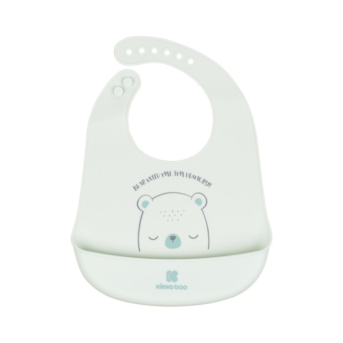 Σαλιάρα Σιλικόνης Bear With Me Μέντα Kikka Boo