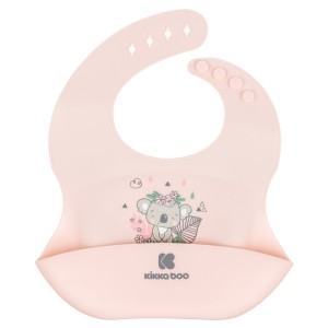 Σαλιάρα Σιλικόνης Savanna Friends Ροζ Kikka Boo