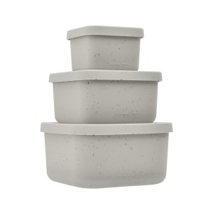 Σετ δοχεία τροφίμων 3 τεμ. από πλατινική σιλικόνη Sand - Kikka Boo