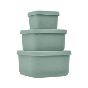 Σετ Φαγητοδοχείου 3τμχ Platinum Silicone Sage Kikka Boo