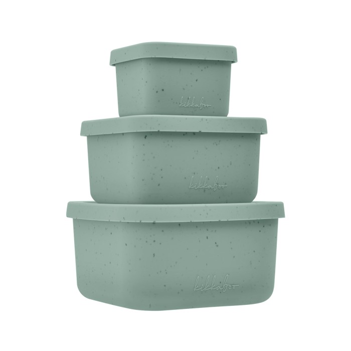 Σετ Φαγητοδοχείου 3τμχ Platinum Silicone Sage Kikka Boo Σετ Φαγητοδοχείου 3τμχ Platinum Silicone Sage Kikka Boo