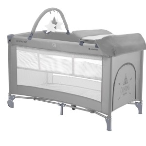 Παρκοκρέβατο 2 Επιπέδων So Gifted PLUS Γκρι - Kikka Boo