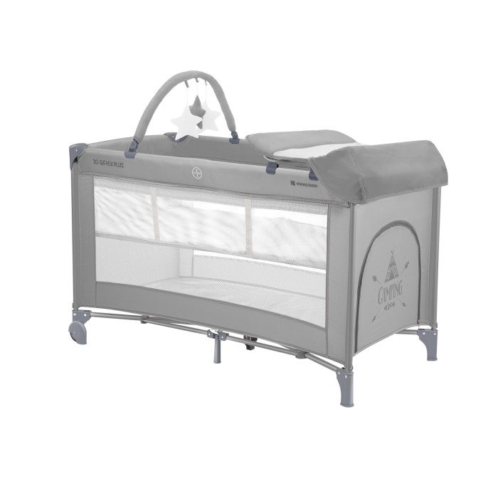 Παρκοκρέβατο 2 Επιπέδων So Gifted PLUS Γκρι - Kikka Boo Παρκοκρέβατο 2 Επιπέδων So Gifted PLUS Γκρι - Kikka Boo