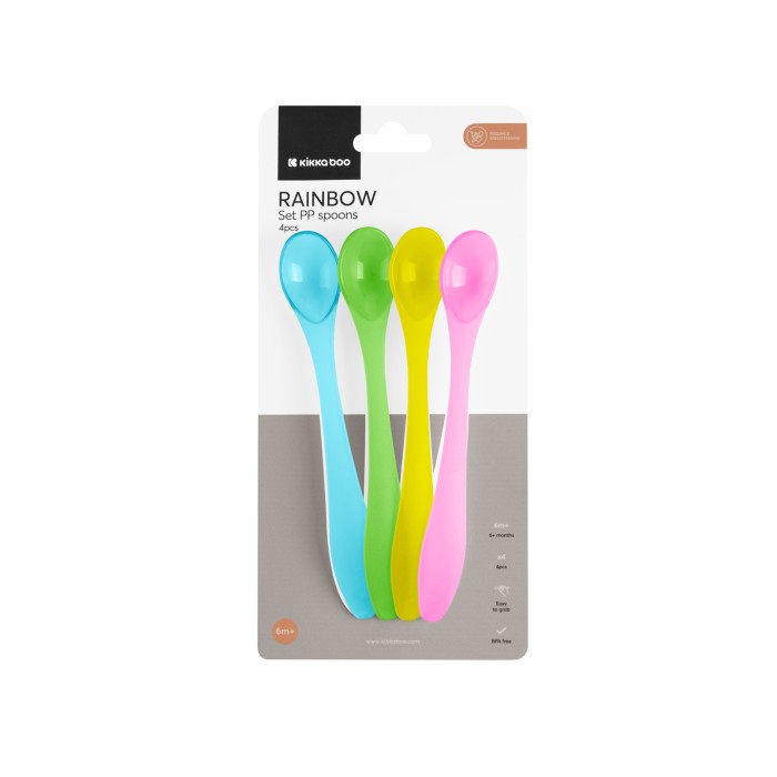 Βρεφικά Κουτάλια 4τμχ Rainbow Kikka Boo