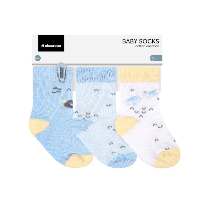Βρεφικές κάλτσες με 3D αυτάκια Stripy Friends 6-12 μηνών - Kikka Boo