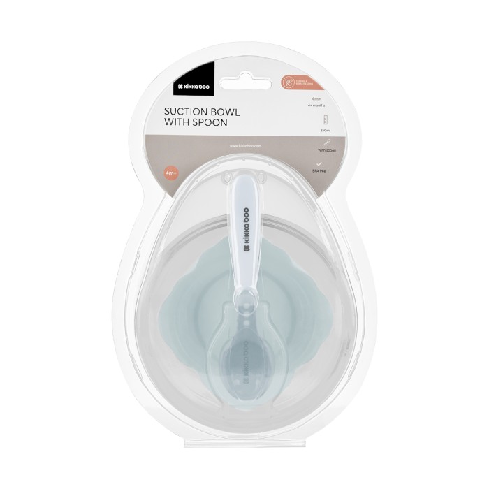 Μπώλ Φαγητού Με Κουτάλι Blue kikka Boo