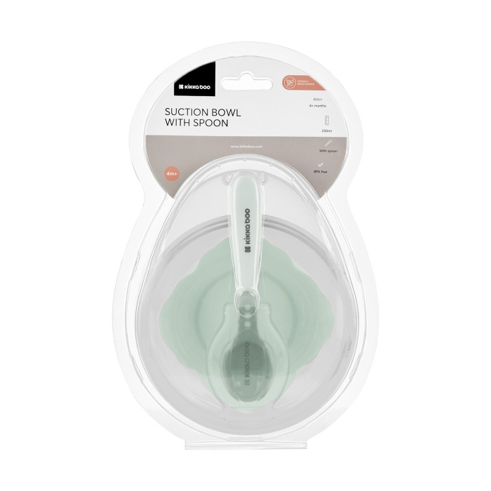 Μπολ με βεντούζα και κουτάλι Μέντα - Kikka Boo