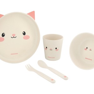 Σετ Φαγητού Από Μπαμπού Ροζ Kikka Boo