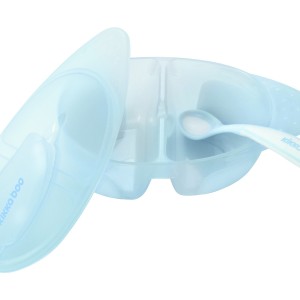 Δοχείο Φαγητού Mε Χωρίσματα Kαι Kουτάλι Tasty Μπλε Kikka Boo