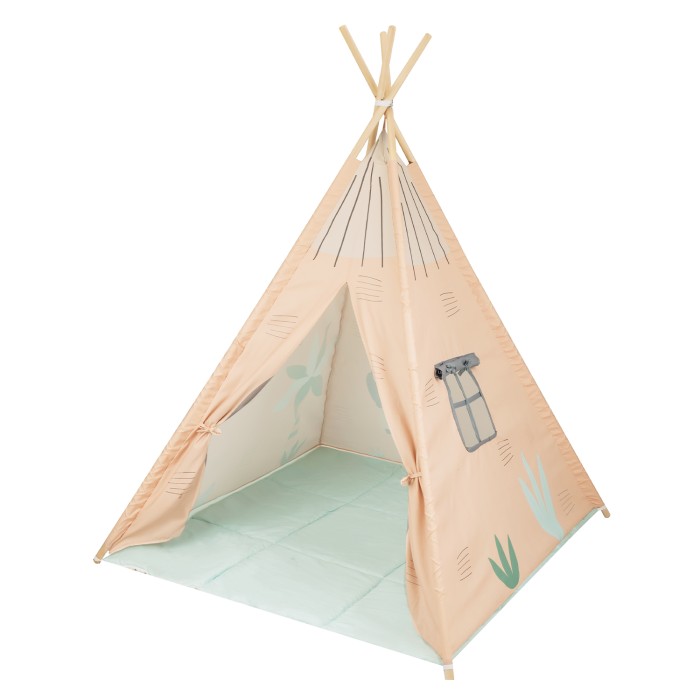 Ξύλινη σκηνή teepee με επενδυμένο στρώμα - Πορτοκαλί Σπιτάκι - Kikka Boo Ξύλινη σκηνή teepee με επενδυμένο στρώμα - Πορτοκαλί Σπιτάκι - Kikka Boo