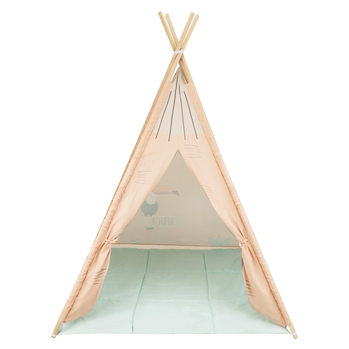 Ξύλινη σκηνή teepee με επενδυμένο στρώμα - Πορτοκαλί Σπιτάκι - Kikka Boo Ξύλινη σκηνή teepee με επενδυμένο στρώμα - Πορτοκαλί Σπιτάκι - Kikka Boo