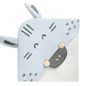 Βρεφική Πετσετούλα Μπάνιου 90x90cm Stripy Friends Kikka Boo