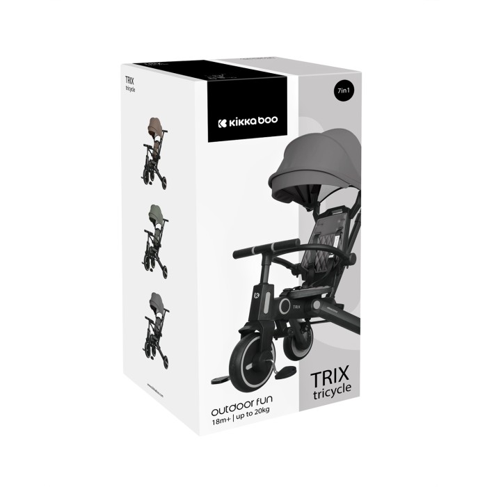 Τρίκυκλο 7σε1 Trix Γκρι - Kikka Boo Τρίκυκλο 7σε1 Trix Γκρι - Kikka Boo