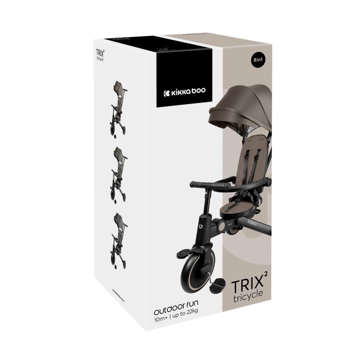 Τρίκυκλο 8σε1 Trix 2 Μπεζ - Kikka Boo Τρίκυκλο 8σε1 Trix 2 Μπεζ - Kikka Boo