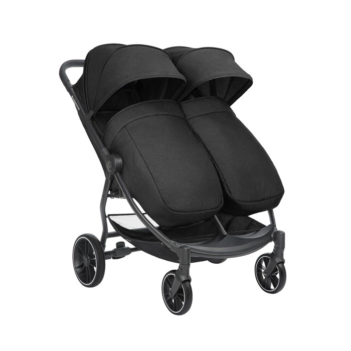 Καρότσι διδύμων Happy 2 Μαύρο 2024 - Kikka Boo Καρότσι διδύμων Happy 2 Μαύρο 2024 - Kikka Boo