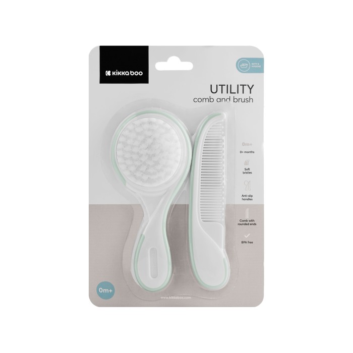Χτένα και βούρτσα Utility Μέντα - Kikka Boo