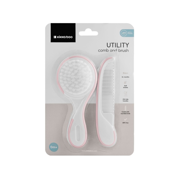 Χτένα και βούρτσα Utility Ροζ - Kikka Boo